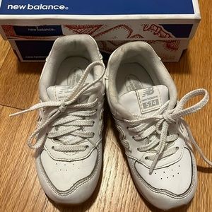 New Balance 574 white- toddler 10